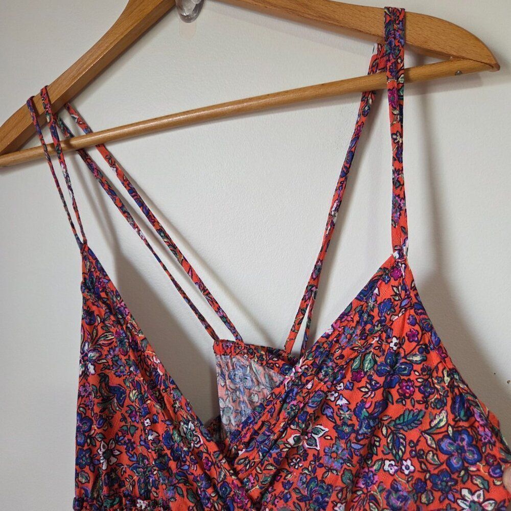 NWOT UNIVERSAL THREAD BOHO FLORAL SURPLICE V NECK TANK MAXI TIERED DRESS SZ M - Picture 7 of 15